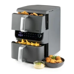 Airfryer double fry zone verticaal 3,5+6,5l