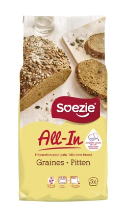 All-in-mix voor brood met pitten