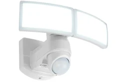 Arc wandlamp security licht met sensor satijn wit led 13w