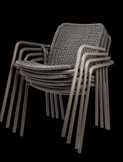 Armstoel Aruba quartz grijs