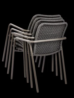 Armstoel Aruba quartz grijs