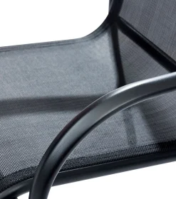 Armstoel Blacksun aluminium en textileen