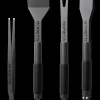 Barbecue 4-delige set (tang, spatel, vork, pincet)