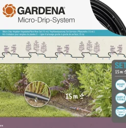 Bewateringsset voor gewassen- of plantenrijen van 15m