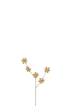 Bloem metaal goud s (20x1x30cm)