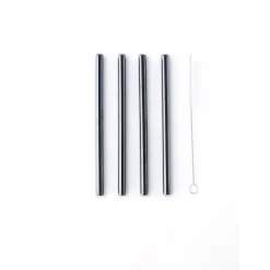 COCKTAILRIETJES KORT RVS ZW S4