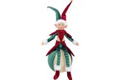 Figuur elf sitting on ball bordeaux groen