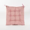 Gewatteerd stoelkussen oud roze 38x38cm