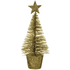 Glitter kerstboom h14cm