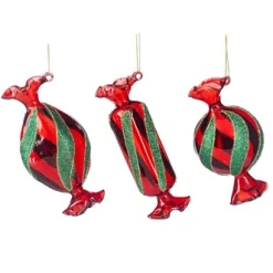 Glitter zuurstok ornament