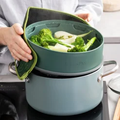 Green pan steamy green 24cm
