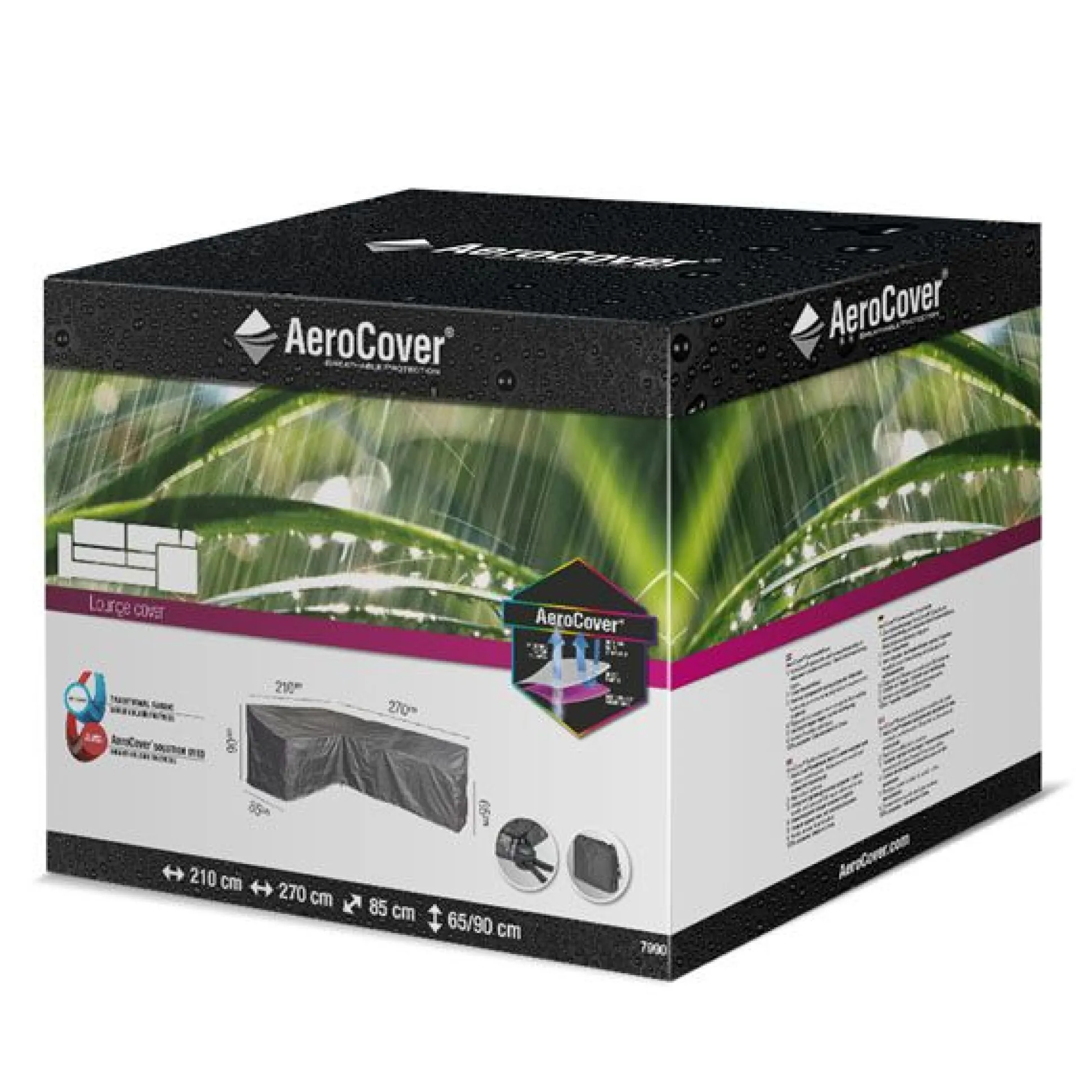 Hoes lounge L links 270x210x85xh65/90cm