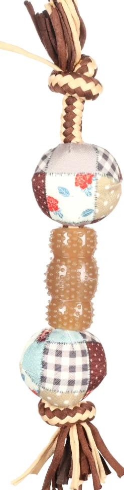 Hs vinta touw met ballen mix 31cm