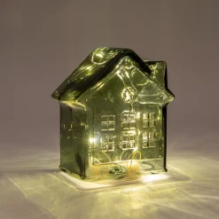 Huisje glas 10led