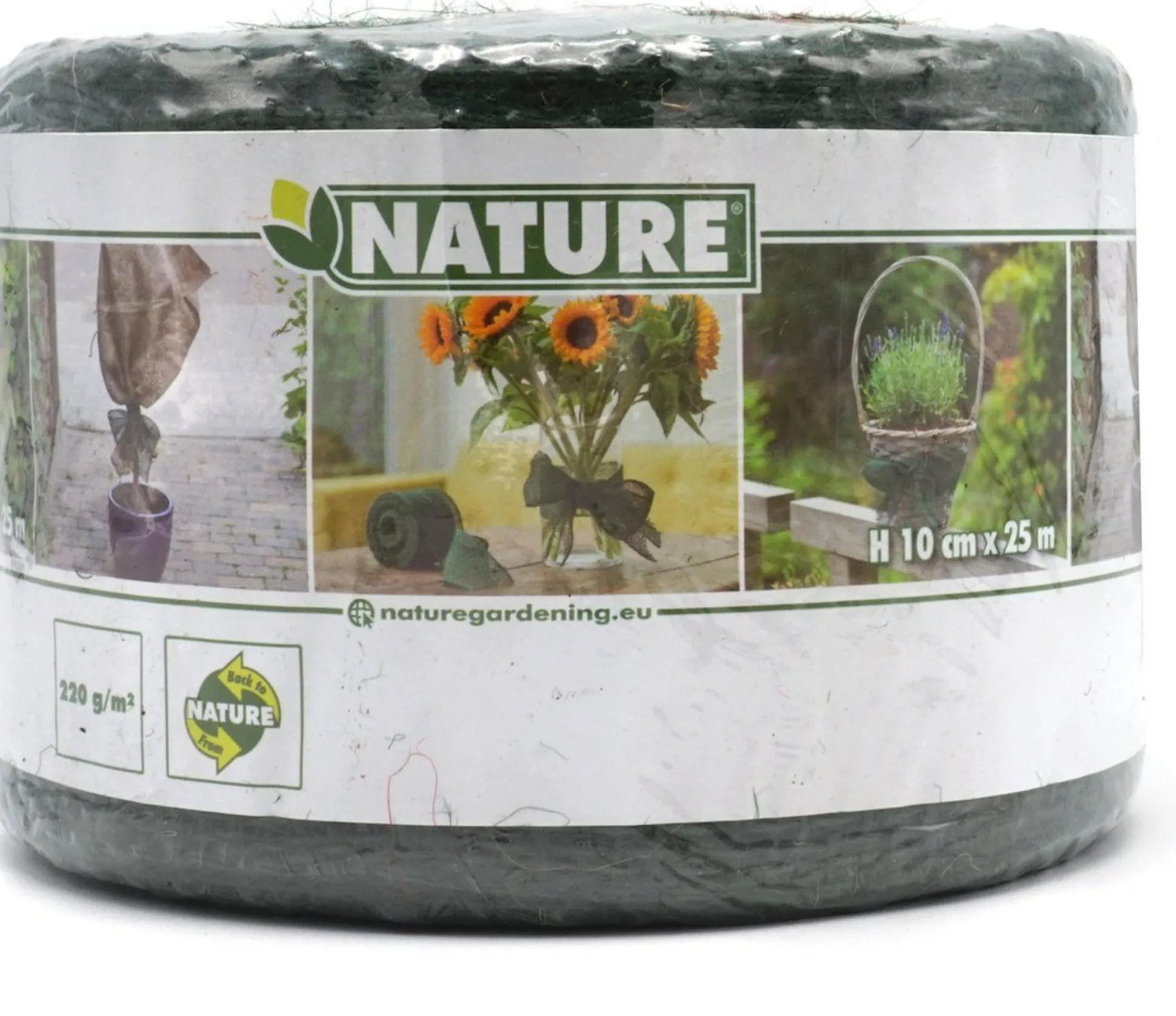 Juteband h10cmx25m groen 220g/m²