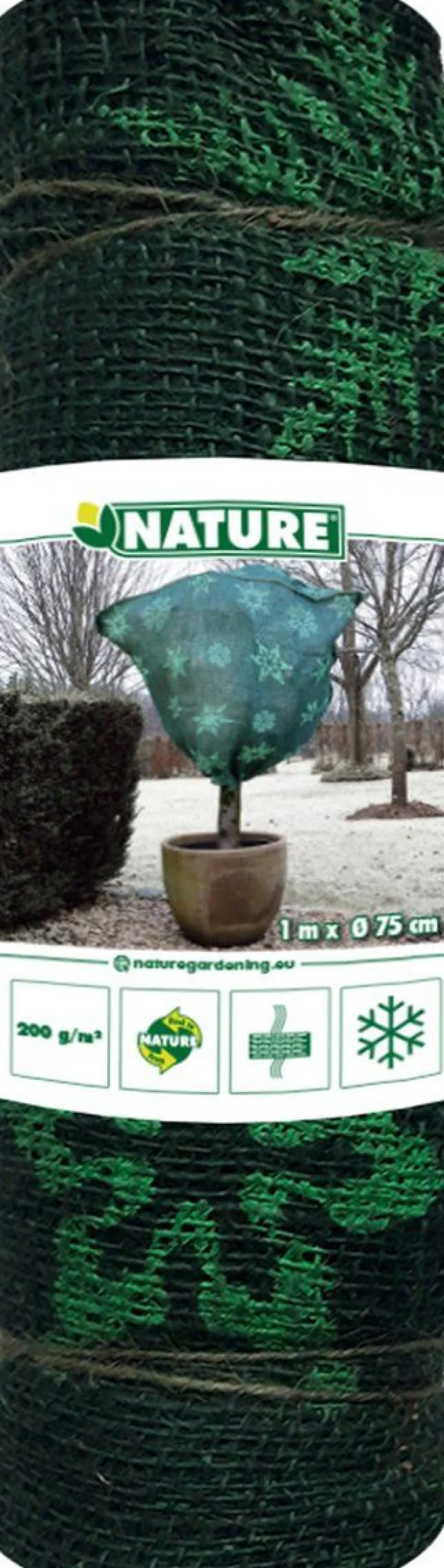 Jutehoes H100xØ75cm groen met aantrekkoord