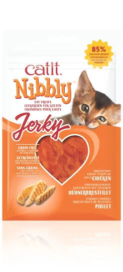 Kattensnack nibbly jerky kip 30g