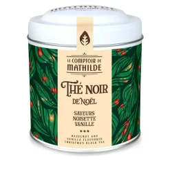 Kerst zwarte thee hazelnoot en vanille