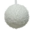 Kerstbal foam ice 10cm wit