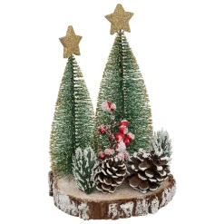 Kerstbomen op boomschijf