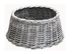 Kerstboomhuls rotan white wash d75h20cm