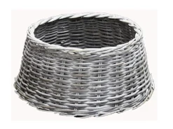 Kerstboomhuls rotan white wash d60h26cm