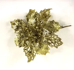 Kerstster op clip goud