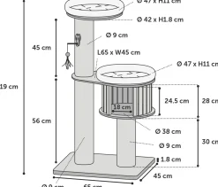 Krabpaal raisa 1 79x45x119cm