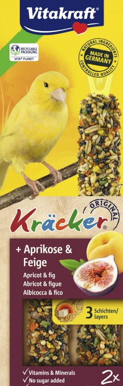 Kräcker® abrikoos & vijg| 2stuks| kanaries