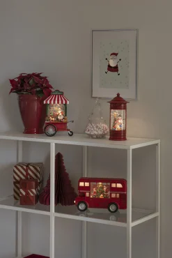 Led kerstlantaarn werkplaats van de kerstman