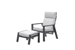 Max verstelbare relaxfauteuil met voetenbank