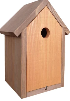 Mezenkast 19,5x13x27 dubbel dak bruin