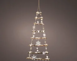 Micro led kerstboom hout steady batterij