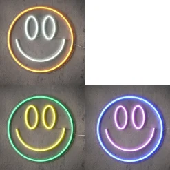 Neon light smiley led adapter included - b2xd33cm