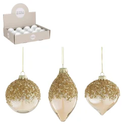 Ornament kerstbal ui druppel glas