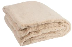 Plaid cutie polyester beige (180x130x3cm)