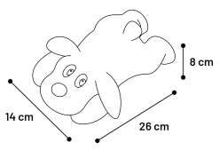 Pluche hond stups geluid 30cm
