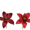 Poinsettia fluweel polyester op steel