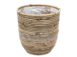 Pot round balloon stripe d24h24cm