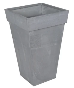 Pot zinc vierkant hoog old look 37x60