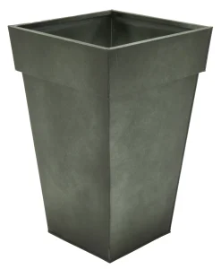 Pot zink vintage groen hoog w32h50