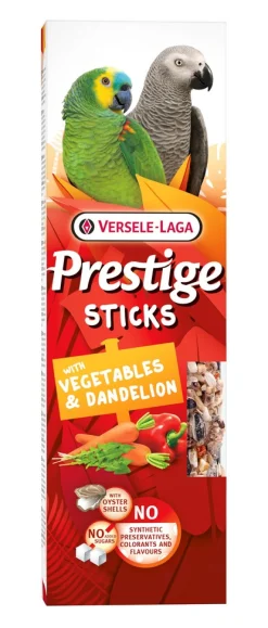 Prestige sticks papegaaien met groenten & paardenbloem - 2 stuks 140g