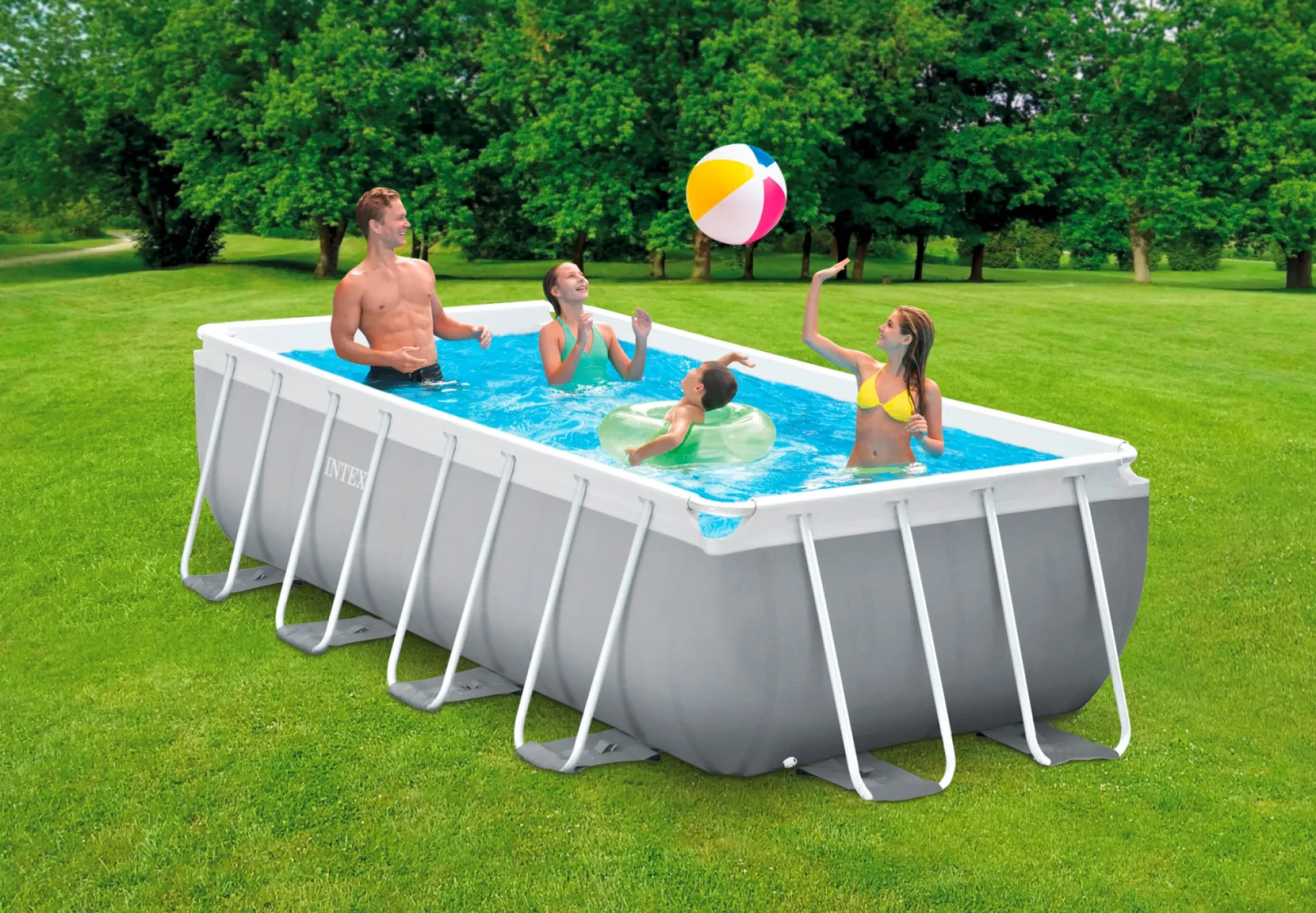 Prism rectangular frame pool set 400x200x100cm