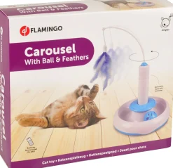 Ps plaat met veer en bal 20x20x29cm