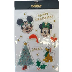 Raamstickers mickey & friends glitter