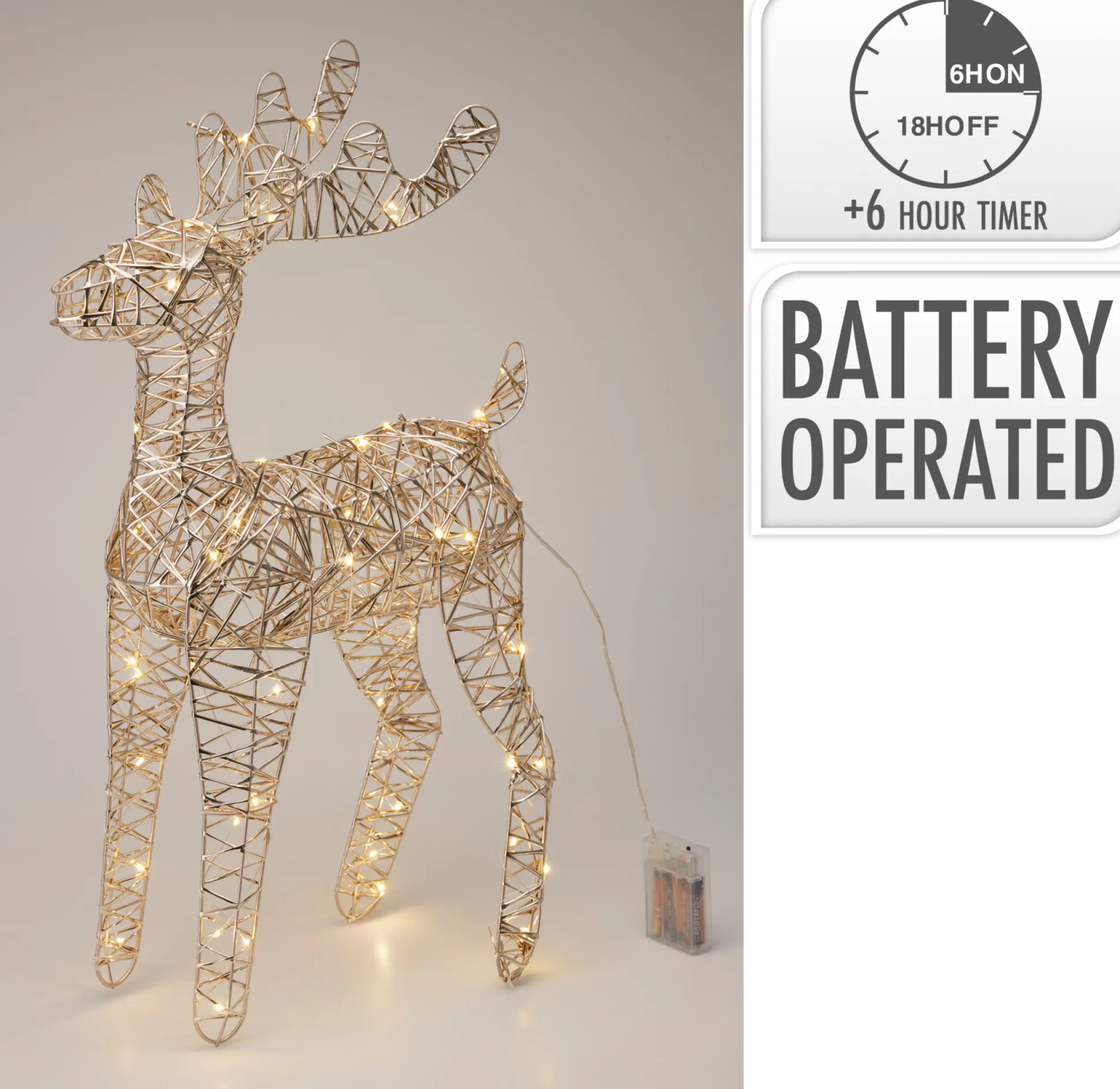 Rendier 60cm met led