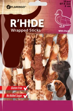 R'hide duck wrapped stick 7/8mm 6cm 15st 100gr