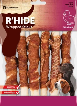 R'hide duck wrapped stick 15mm 15cm 6st 180gr