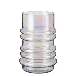 Riga vaas glas parelmoer - h27xd18cm