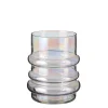 Riga vaas glas parelmoer - h22xd18cm